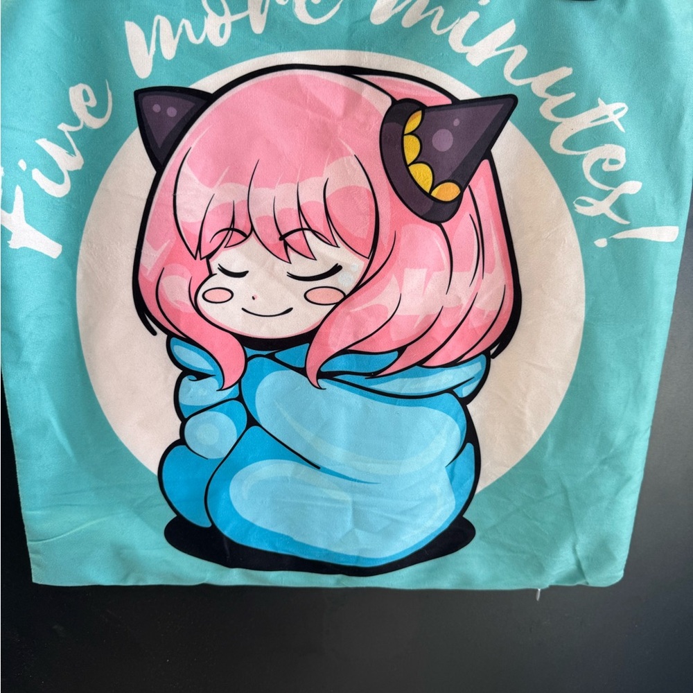 Anime Cute Pink &  Blue Cartoon zipper pillow cover  like new